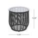 Boho Arias - Side Table With Tempered Glass Top And Rattan Wrap