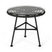 Petrichor - Outdoor Side Table With Tempered Glass And Steel Frame