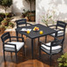 Outdoor Patio Dining Table With Tapered Feet & Umbrella Hole