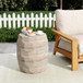 Travertine Lightweight Concrete Side Table For Indoor / Outdoor Use - Beige
