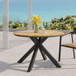 Outdoor Dining Table - Teak / Black