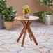 Stamford - Outdoor Bistro Table Acacia Wood X - Base - Teak