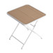 Modern Folding Square Table, Water Proof And Wear Resistant - Apricot / White