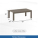 All-Weather Outdoor Coffee Table With Wood-Look Top