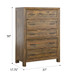 5 Drawer Chest With - Brown