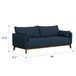 Sofa Wide With Attached Legs - Blue