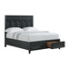 Storage Bed With Panel Headboard And Spacious Footboard Drawers