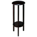 Round Accent Table With Open Shelf - Espresso