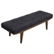 Tufted Bench: Seat With Button Tufting - Gray