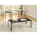 3 Piece Occasional Set With Glass Design - Black