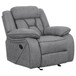 Endra - Upholstered Glider Recliner Chair With Smooth Gliding Motion - Gray
