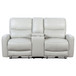 Denson - Upholstered Power Reclining Loveseat With Console And USB Port - Gray