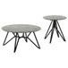 Garfield - 2 Piece Round Smarttop Coffee And End Table Set - Cement Gray