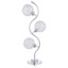 Vandy - 3 Light Curvy Table Lamp With Orb Shades - Chrome