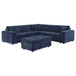 Azure - 6 Piece Upholstered Modular Sectional Sofa - Blue