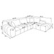 Florence - Upholstered L Shaped Sectional Sofa - Amber