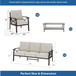 Patio Furniture Set With Coffee Table And Cushions For Backyard