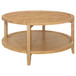 Elliott - 2 Piece Round Coffee And End Table Set - Maple
