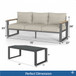 Modern Outdoor Sofa Set With Coffee Table
