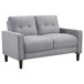 Harvey - Tufted Loveseat With Track Arm Design