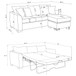 Pacheco - Sleeper Sectional Chaise Sofa