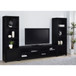 Arnaud - 3 Piece TV Stand Set With Storage - Black