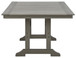 Visola - RECT Dining Table w/Umb OPT - Gray