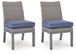 Half Moon Beach - Side Chair With Cushion (Set of 2) - Blue / Gray