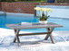 Half Moon Beach - Rectangular Cocktail Table - Gray