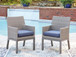 Half Moon Beach - Arm Chair With Cushion (Set of 2) - Blue / Gray