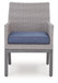 Half Moon Beach - Arm Chair With Cushion (Set of 2) - Blue / Gray