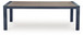 East Beach - Rectangular Dining Table With Umbrella Option - Blue