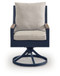 East Beach - Swivel Chair With Cushion (Set of 2) - Blue