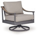 Ocean Beach - Swivel Lounge With Cushion - Gray