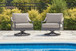 Ocean Beach - Swivel Lounge With Cushion - Gray
