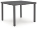 Rocky Creek - Square Dining Table With Umbrella Option - Gray