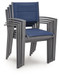 Rocky Creek - Sling Arm Chair (Set of 4) - Blue / Gray
