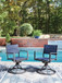 Rocky Creek - Sling Swivel Chair (Set of 2) - Blue / Gray