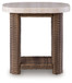 Dolan Creek - Square End Table - Beige / Brown