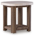 Dolan Creek - Square End Table - Beige / Brown