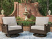 Monterey Point - Swivel Lounge Chair (Set of 2) - Dark Brown