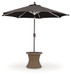 Laguna Heights - Round End Table With Umbrella Option - Beige