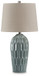 Hadbury - Ceramic Table Lamp (Set of 2) - Pale Blue / Teal
