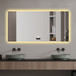 Frameless Bathroom Mirror With Light, LED Backlit, Tri Color Dimming, Anti Fog, Smart Sensor - Silver