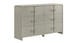 Aria Modern White High Gloss 6-Drawer Dresser with Textured Rippled Panels by Galaxy Home Furnishings
