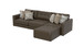 Siena - 4 Piece Modular Sectional With Cuddler Seat Cushions And Included Accent Pillows - Chocolate