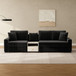 Modular Sofa Couch With Storage Armrest And Center Console