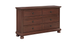 Boston Modern Walnut 6-Drawer Dresser with Recessed Paneling and Turned Bun Feet