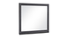 Clifton Modern Charcoal Gray Landscape Mirror with Textured Wood Frame and Beveled Glass by Galaxy Home Furnishings