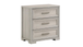Colorado Rustic Natural 3-Drawer Nightstand with Textured Wavy Drawer Fronts by Galaxy Home Furnishings